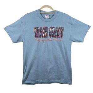 Vintage Hanes Space Coast Odyssey of the Mind Graphic T-Shirt Blue Medium‎